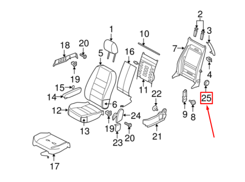 Seat Recline Adjusting Wheel 5