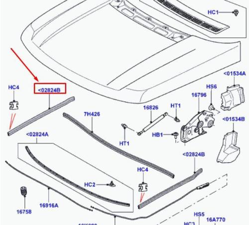 Engine Hood Outer Side Seal 2