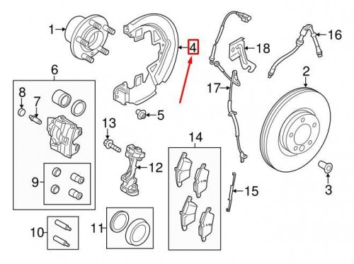 Front Left Brake Dust Shield 7