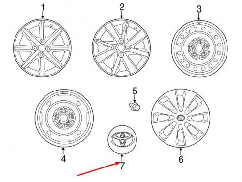 Ornament sub-assy, wheel; JP 2