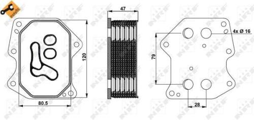 Oil Cooler, Engine Oil 7