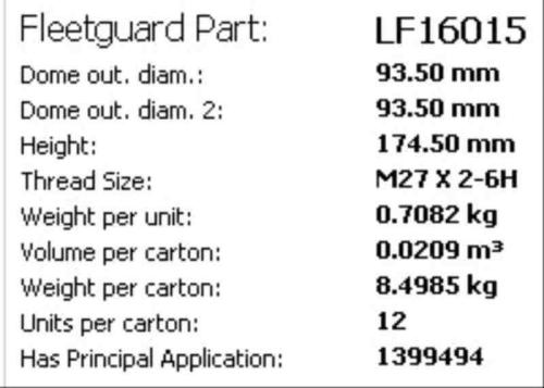 Oil Filter Iveco Eurocargo Tector 3