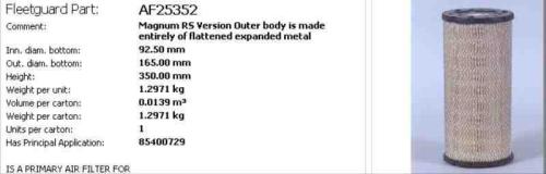 Air Filter For Iveco Daily 3