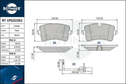 Brake Pad Set, Disc Brake