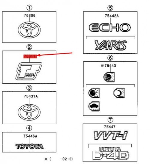 Emblem sub-assy, ; JP 3