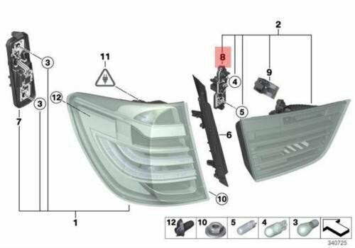 Bulb socket,rear light in trunk lid 6