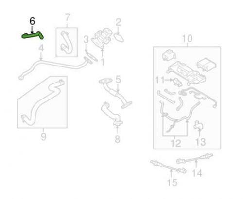 Coolant Egr Feed Hose - 3.5l + 4.2l V8 - Xk - Xf 2