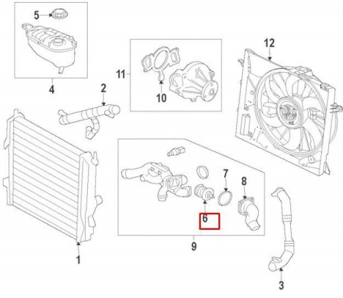 Thermostat - V8 Naturally Aspirated Jaguar S-type 1999-2008 - Xj 2003-2009 - Xk 2006-2014 - Xf 2009-2015 From Vin N90526 4