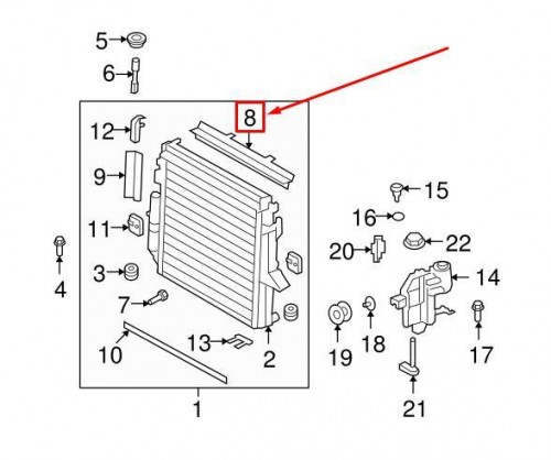 Radiator Upper Seal 8