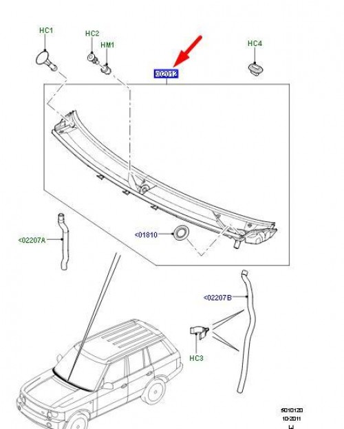 Front Wiper Cowl Trim 2