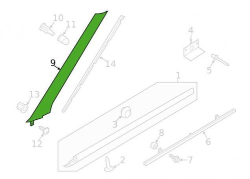 FRONT LEFT A PILLAR TRIM 3