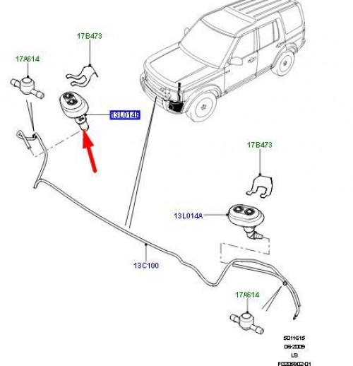 Right Headlight Washer Jet 3