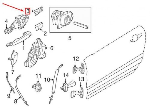 Right And Left Hand Front Door Lock Controls Gasket - Range Rover Evoque - Discovery Sport 2