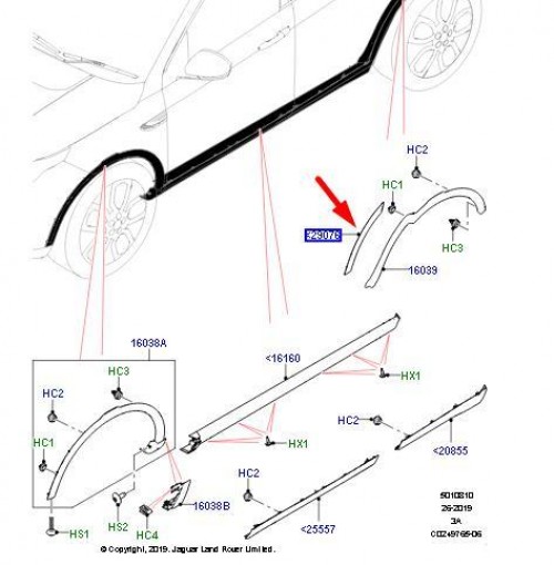 Rear Fender Molding Right 3