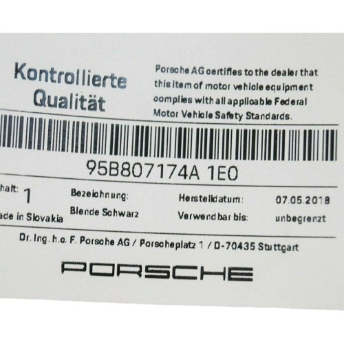 SCHEINWERFERBLENDE SCHWARZ