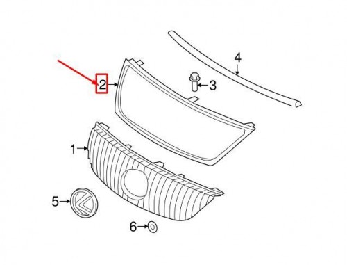 Grille, radiator,; JP
